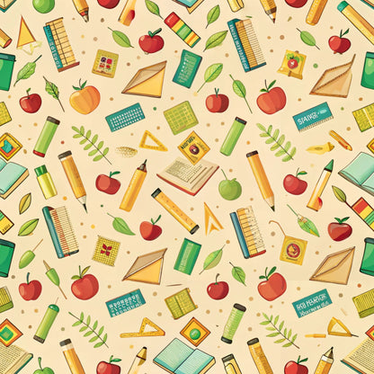 Back to School Pattern 28 Quilting Cotton Fabric
