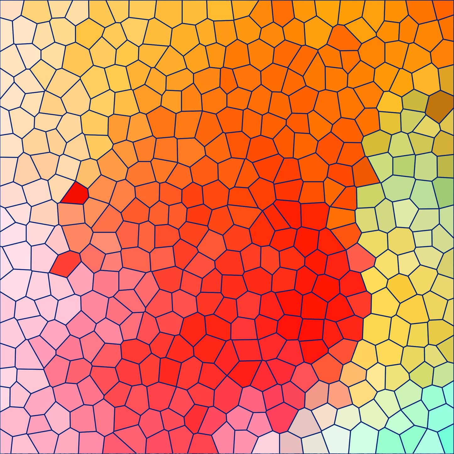 Mosaic Love Pattern 18 Quilting Cotton Fabric