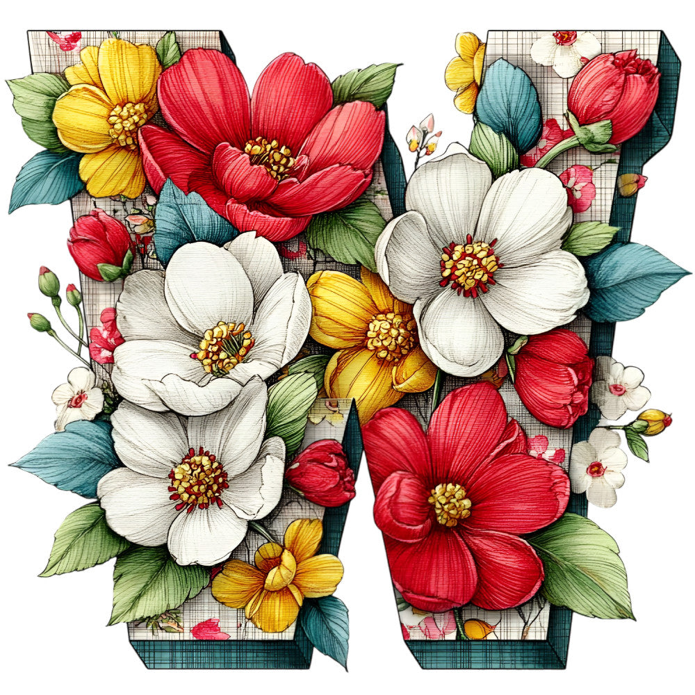 Wedding Alphabet Fabric Panel 4