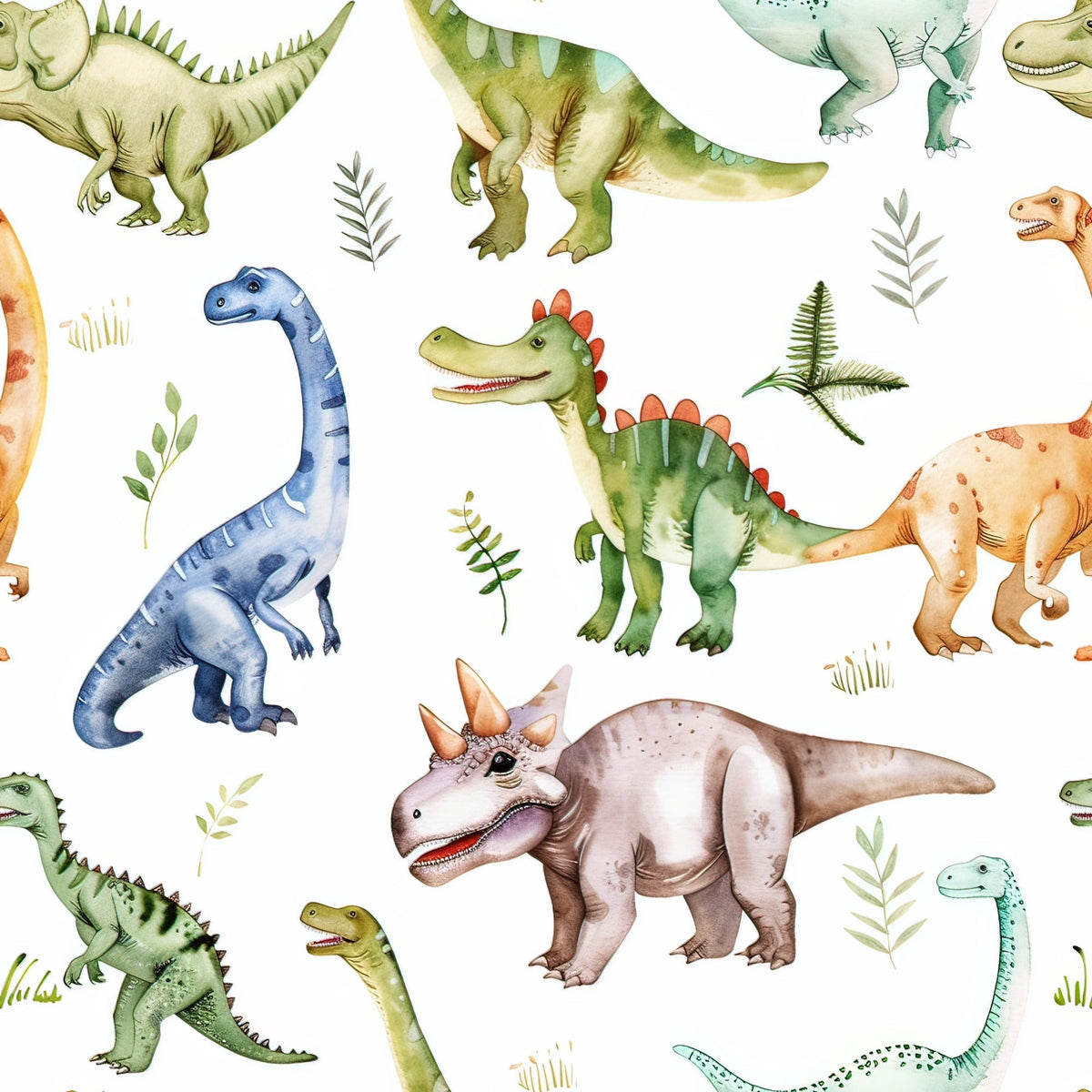 Prehistoric Pals Pattern 2 Minky Fabric