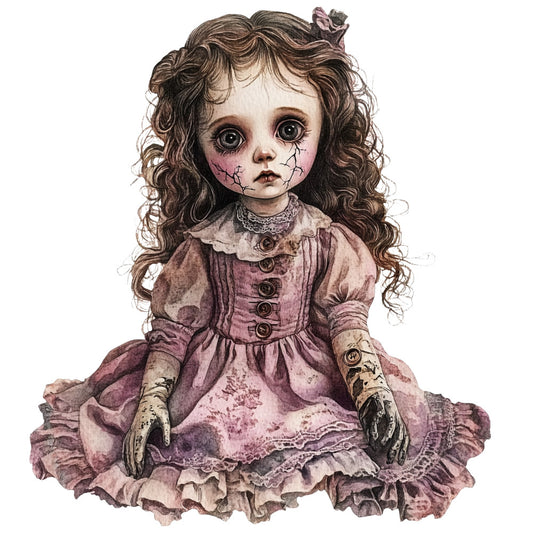 Creepy Dolls Fabric Panel 8