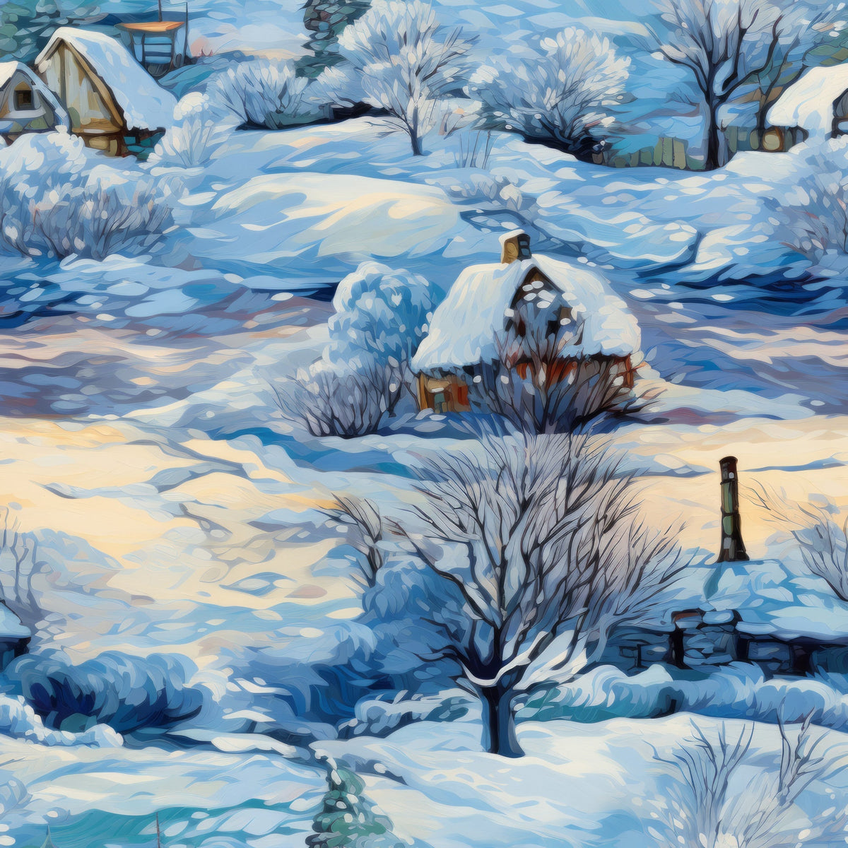 Golden Snowfall Pattern 26 Minky Fabric