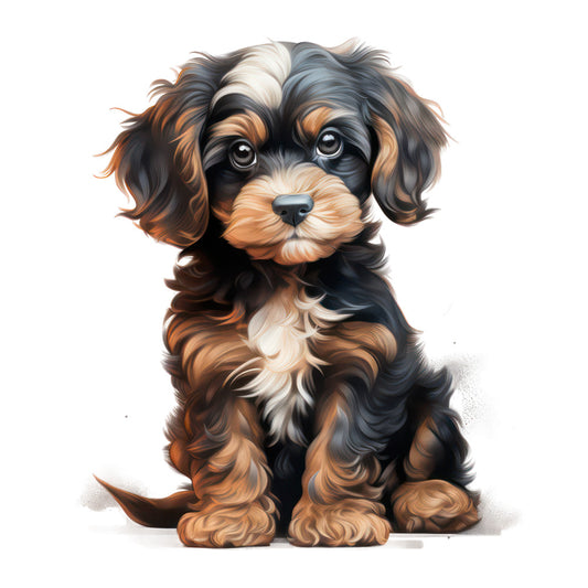 Cute Cavapoos Fabric Panel 55