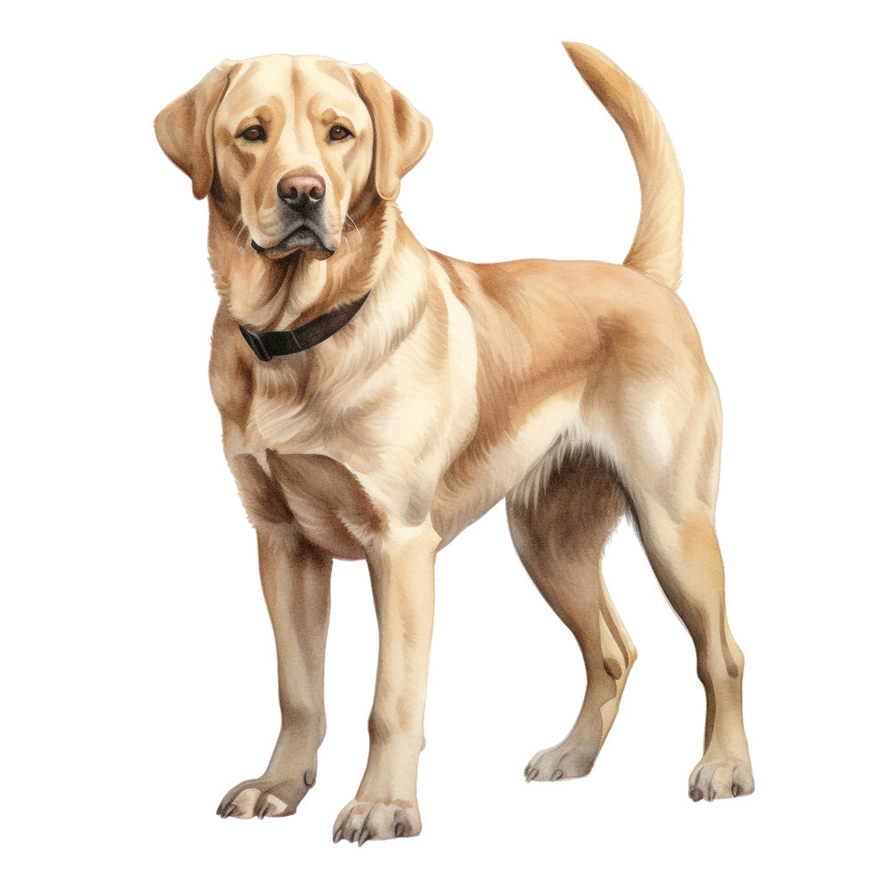 Watercolor Labrador Fabric Panel 1