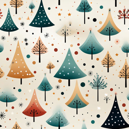 Peppermint Pines Pattern 2 Minky Fabric