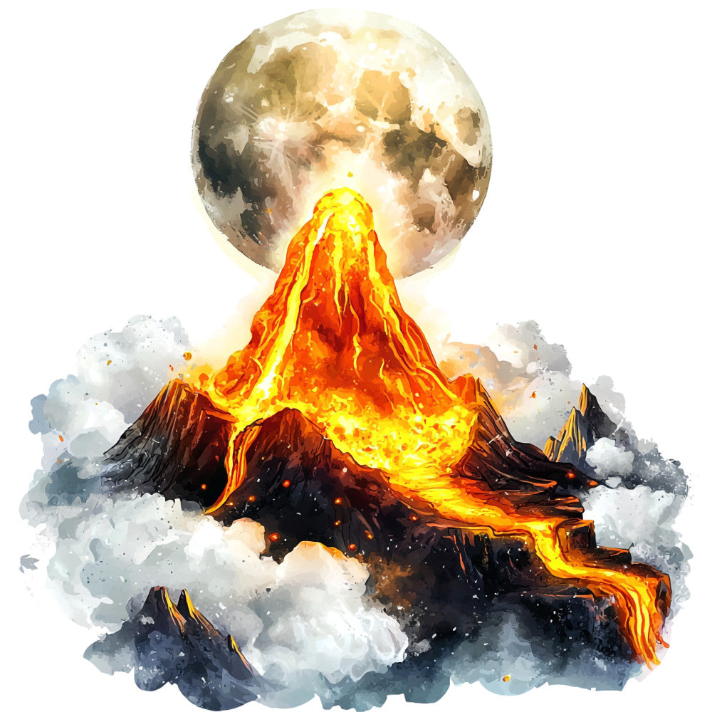 Fire Moon Crystals Fabric Panel 20