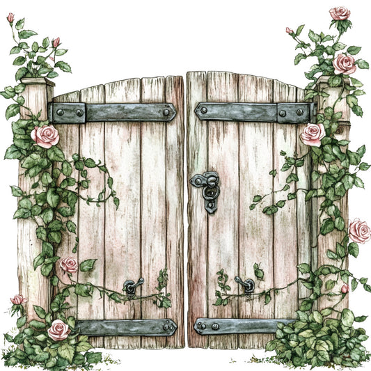 Vintage Garden Fabric Panel 34