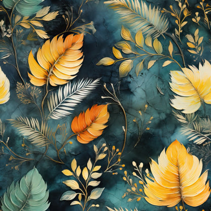 Tropical Autumn Pattern 9 Quilting Cotton Fabric