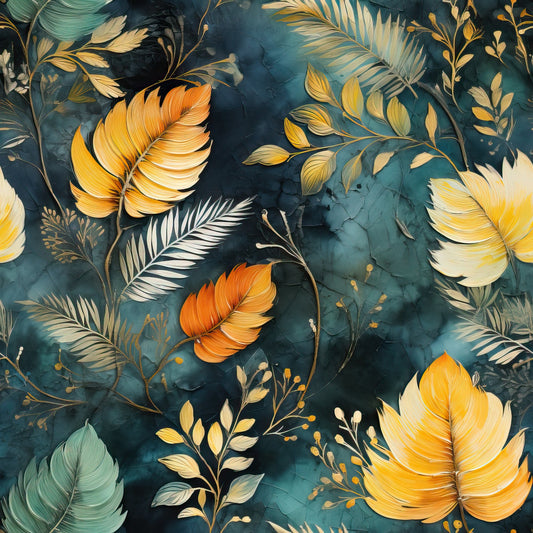 Tropical Autumn Pattern 9 Quilting Cotton Fabric