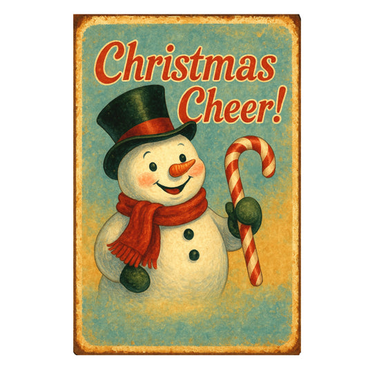 Vintage Christmas Poster Fabric Panel 12