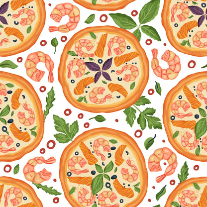 Pizza Pattern 1 Quilting Cotton Fabric