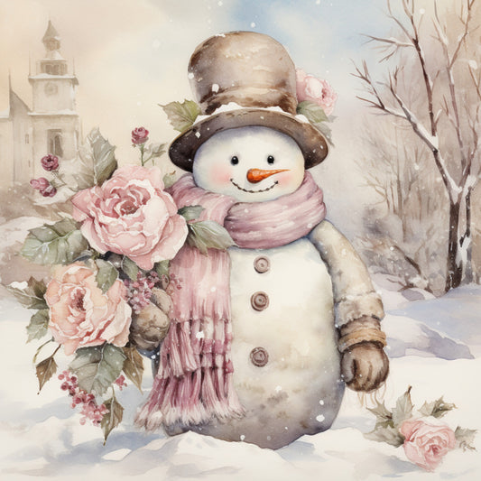 Classic Snowman Fabric Panel 33