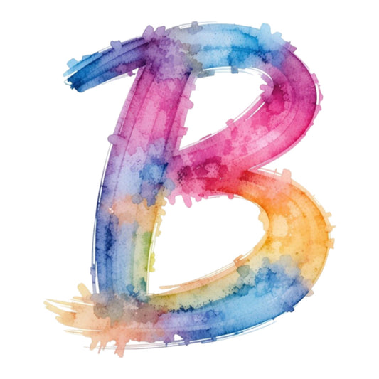Brushstroke Alphabet Fabric Panel 3