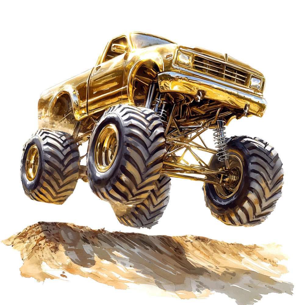 Monster Truck Show Fabric Panel 9