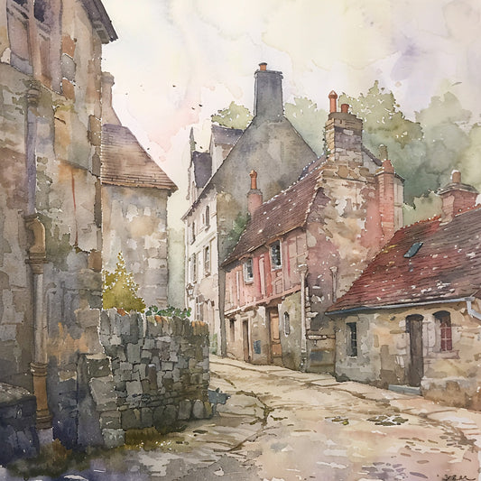 Normandy Travel Art Fabric Panel 17