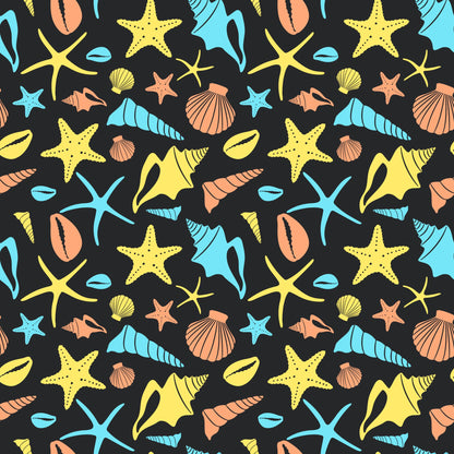 Boho Sea Shells Pattern 2 Quilting Cotton Fabric