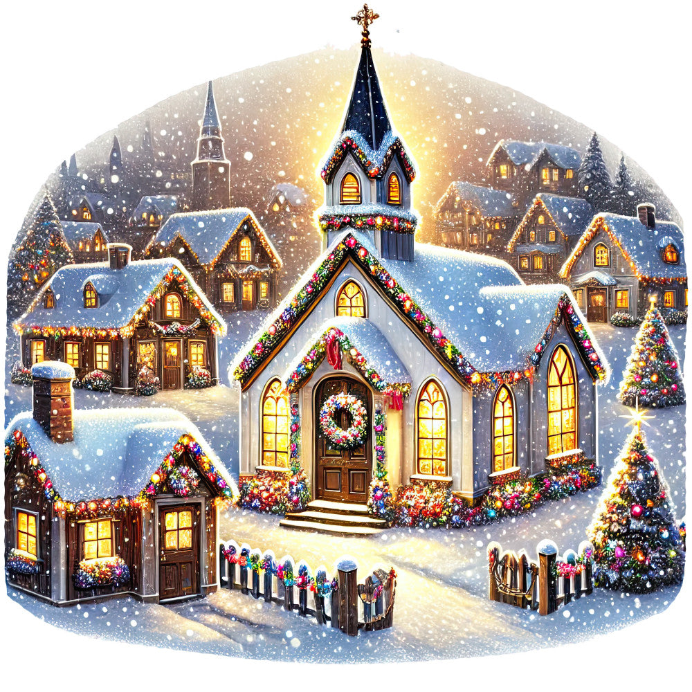 Christmas Villages Fabric Panel 82