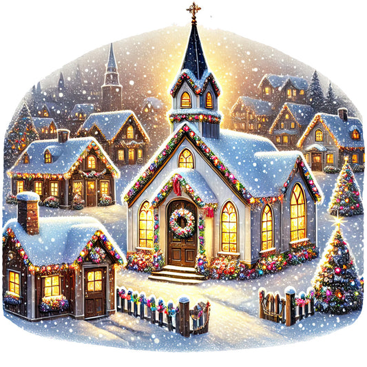 Christmas Villages Fabric Panel 82