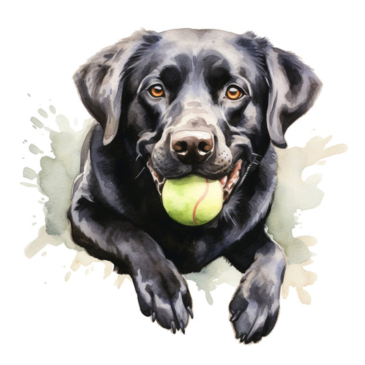 Watercolor Labrador Fabric Panel 9