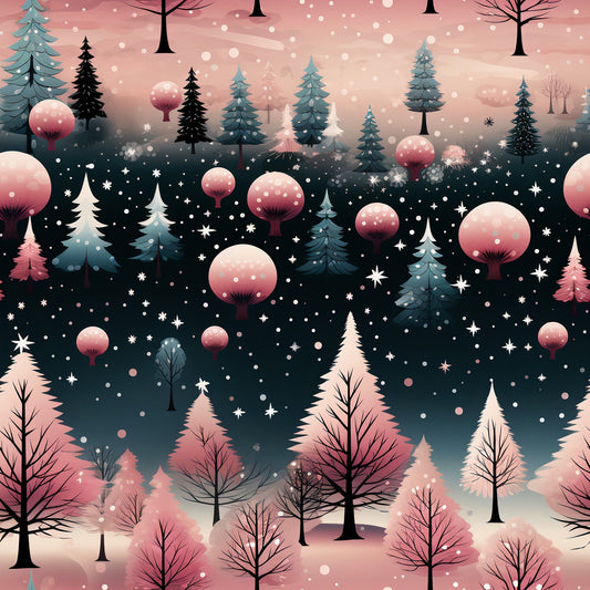 Christmas Winter Wonderland Pattern 14 Quilting Cotton Fabric