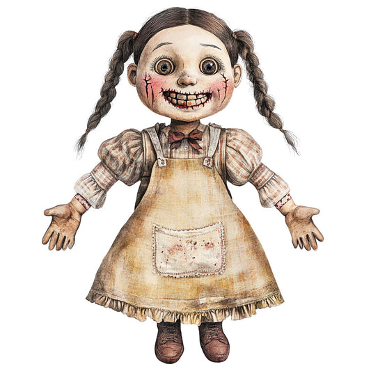 Creepy Dolls Fabric Panel 18