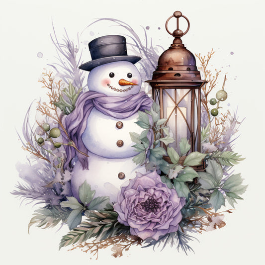 Classic Snowman Fabric Panel 10