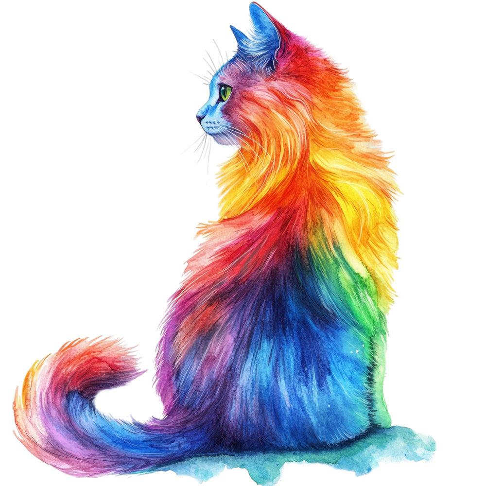 Colorful Cats Fabric Panel 20