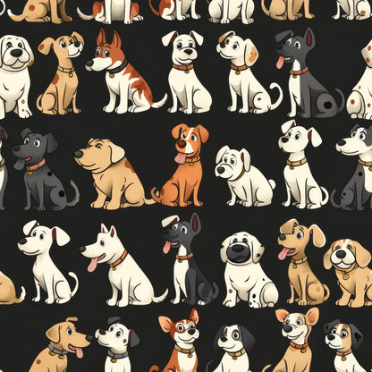 Puppy Parade Pattern 1 Minky Fabric