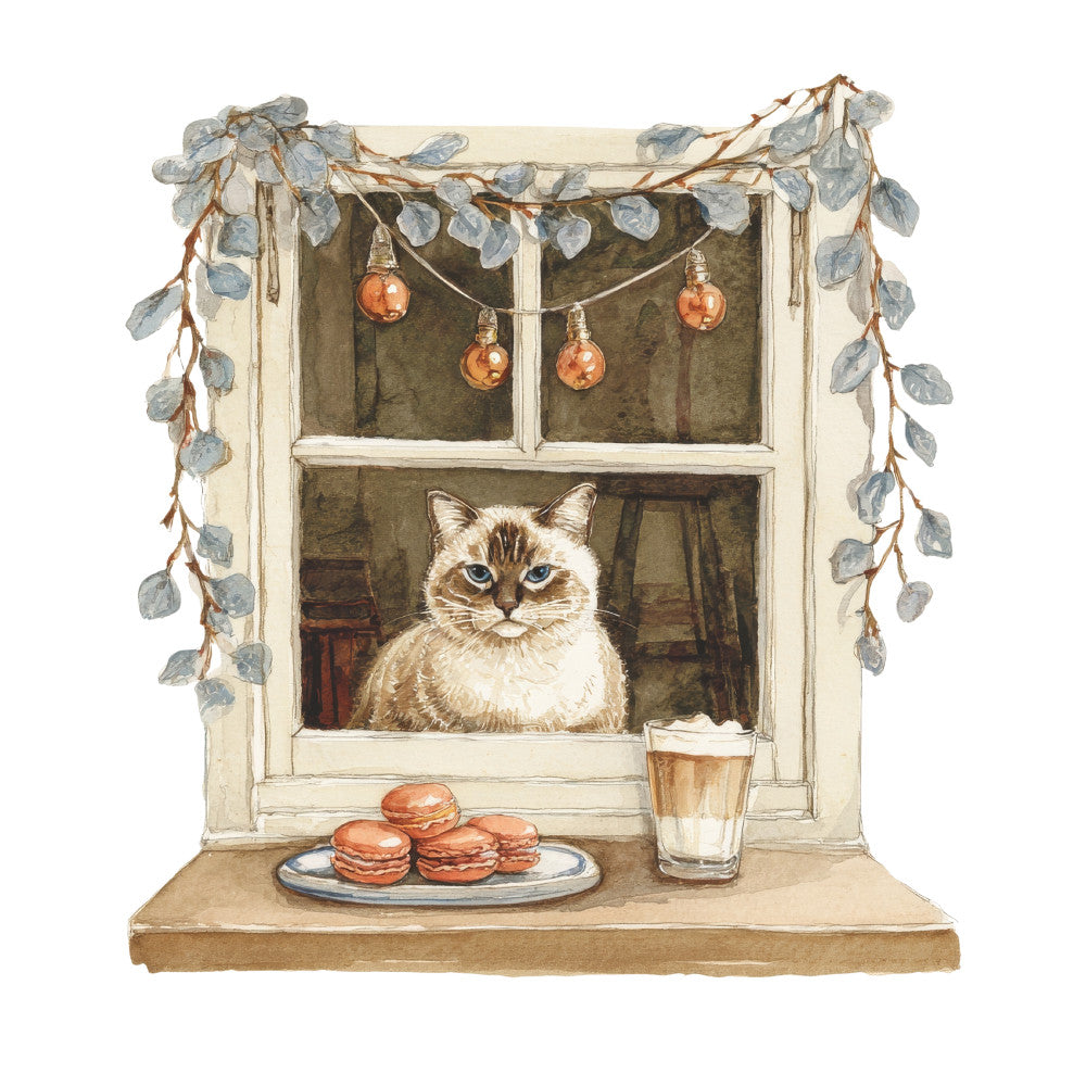 Cozy Autumn Cats Fabric Panel 42