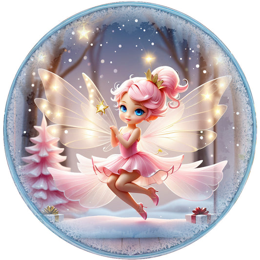 Winter Fairy Ornament Fabric Panel 25