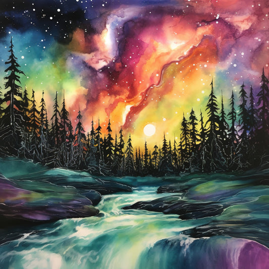 Aurora Inkscapes Fabric Panel 12