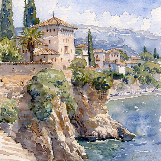 Spain Travel Art Fabric Panel 18