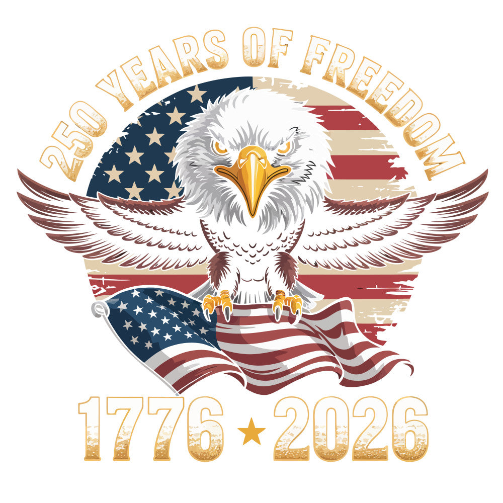 red, white, blue, gold, bald eagle, american flag, stars, stripes, patriotic, wings spread, fabric panel, quilting cotton, vintage style, distressed look, circular design, orange beak, yellow talons, weathered flag, commemorative design, americana theme