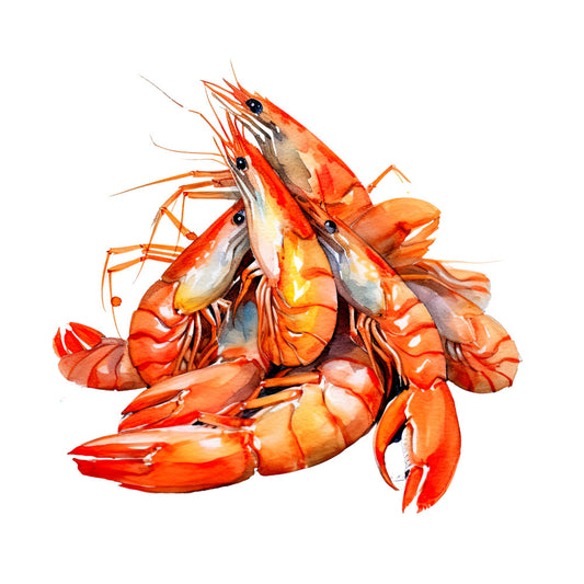 Pile of Shrimp Fabric Panel 4
