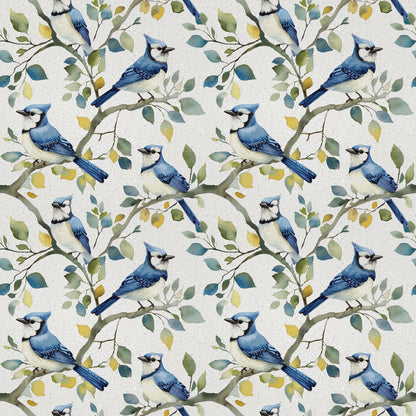 Blue Jay Florals Pattern 6 Quilting Cotton Fabric