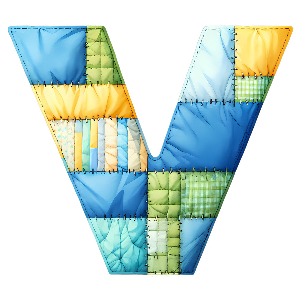 letter w alphabet, blue, yellow, green, light blue, sky blue, navy blue, lime green, sage green, checkered, gingham, striped, patchwork, quilted, stitched, geometric, modern, whimsical, playful, children, educational, learning, alphabet letters, colorful, multi-color, bedroom decor, nursery, baby room, wall hanging, decorative panel