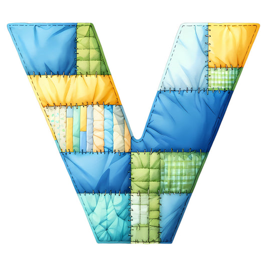 letter w alphabet, blue, yellow, green, light blue, sky blue, navy blue, lime green, sage green, checkered, gingham, striped, patchwork, quilted, stitched, geometric, modern, whimsical, playful, children, educational, learning, alphabet letters, colorful, multi-color, bedroom decor, nursery, baby room, wall hanging, decorative panel