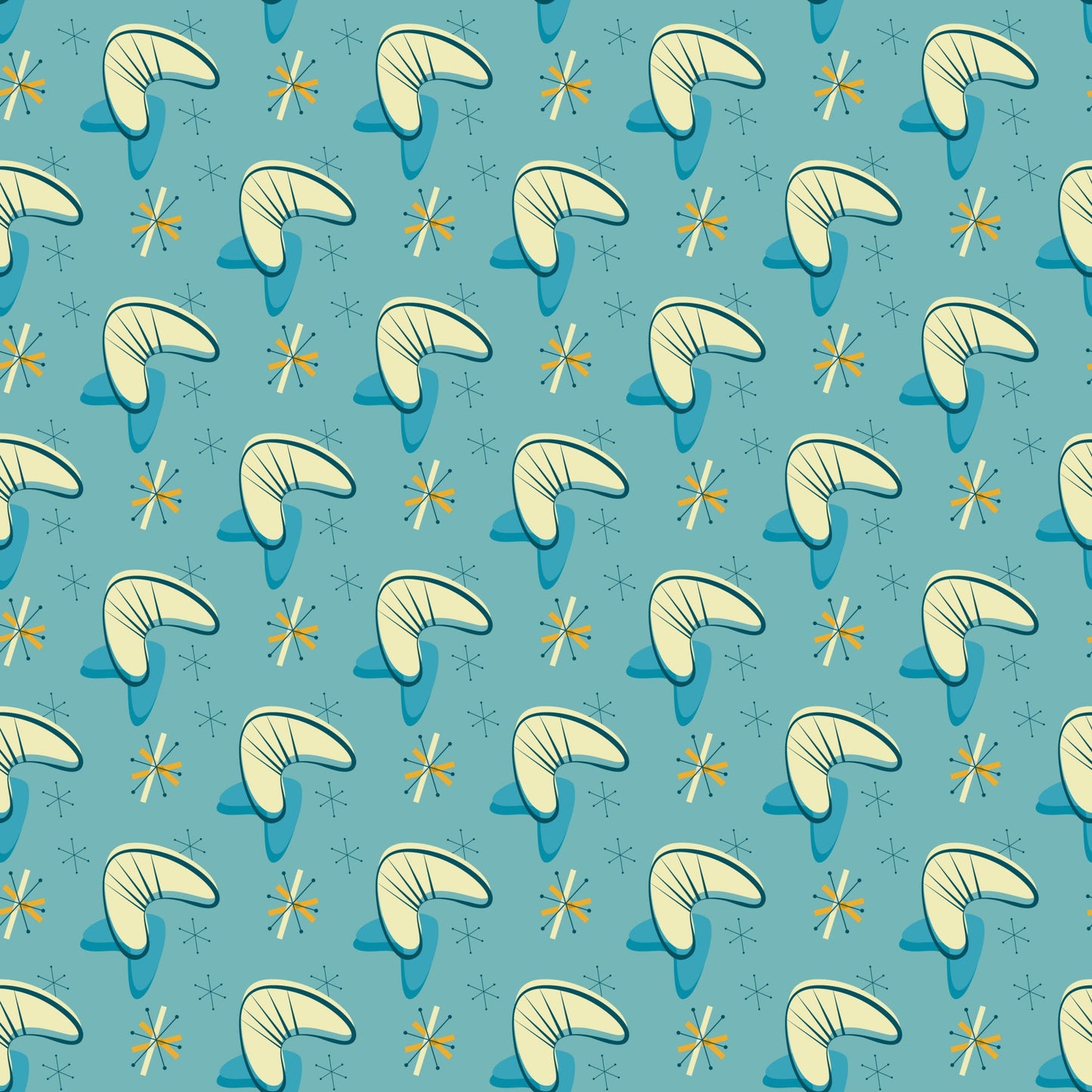 1950s Atomic Age Pattern 4 Quilting Cotton Fabric