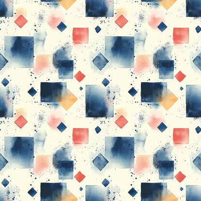 Mid Century Mod Geometric Pattern 7 Quilting Cotton Fabric