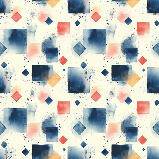 Mid Century Mod Geometric Pattern 7 Quilting Cotton Fabric