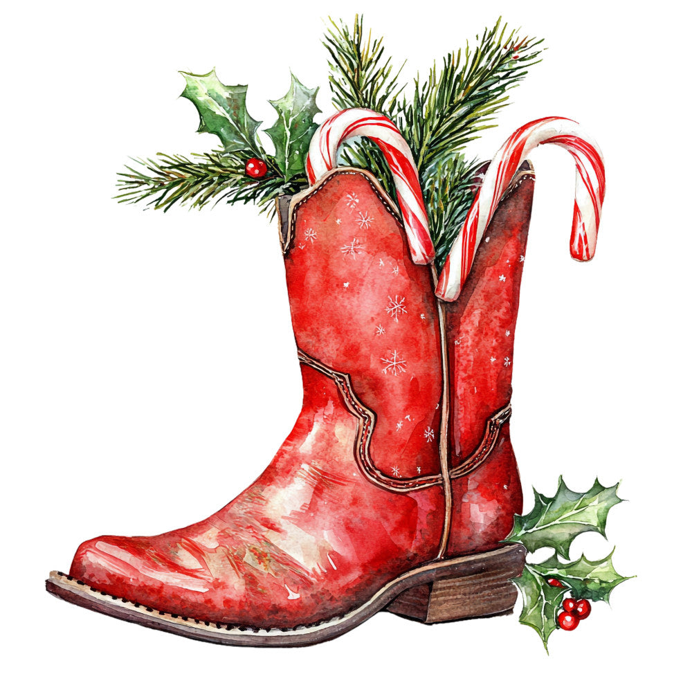 Cowboy Christmas Fabric Panel 33
