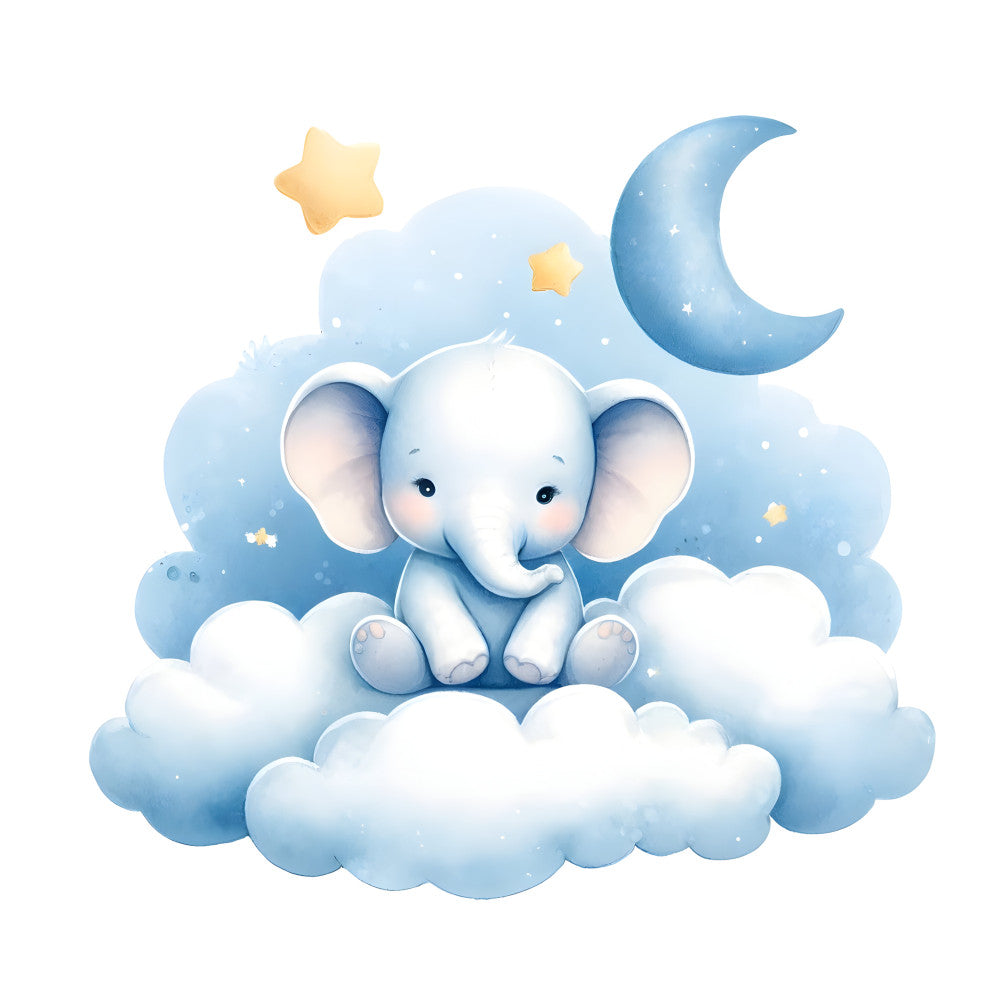 Baby Boy Elephant Fabric Panel 33