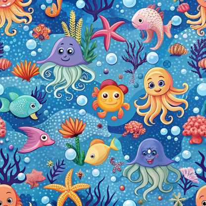 Reef Reverie Pattern 13 Minky Fabric