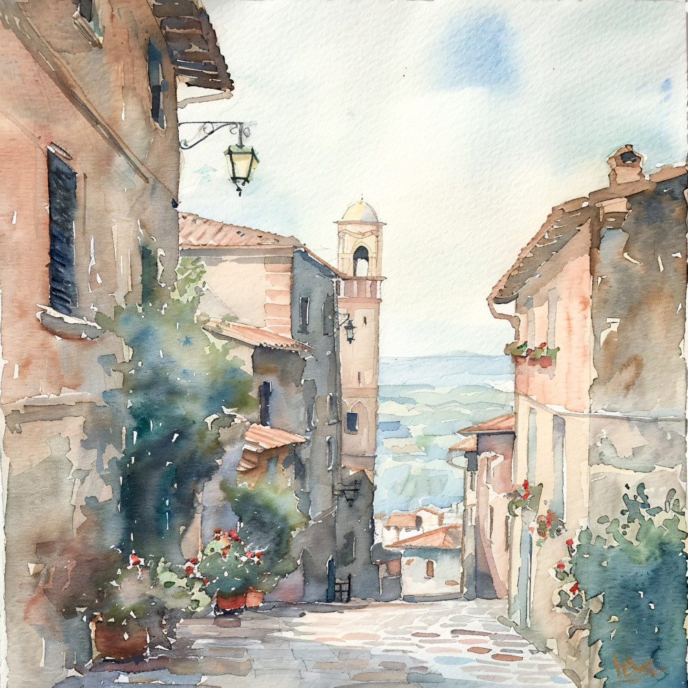 Italy Travel Art Fabric Panel 17