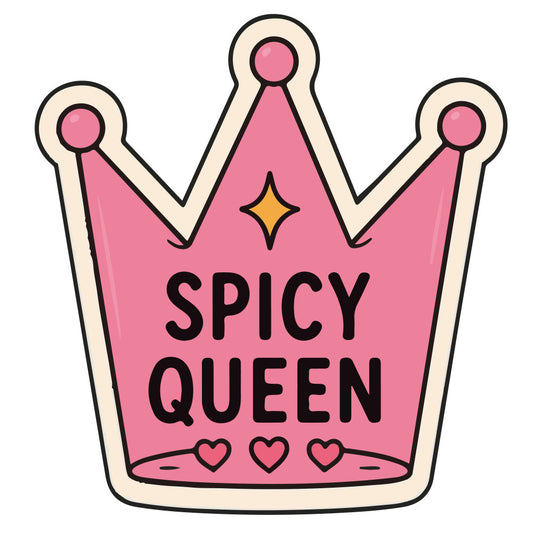 hot pink, cream, gold, whimsical, crown, queen, stars, hearts, playful, fun, humorous, trendy, modern, girl power, feminist, sassy, bold text, empowerment, motivational, statement design, decorative crown, sparkle, shine, girly, fashion themed, teenage, young adult, novelty, text based