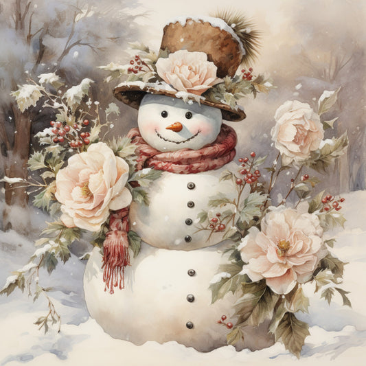 Classic Snowman Fabric Panel 16