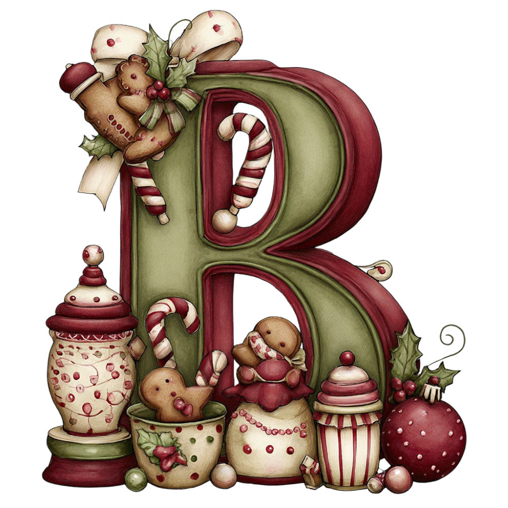 cream, burgundy, sage green, wine red, christmas, holiday, gingerbread, candy cane, whimsical, vintage, traditional, festive, gingerbread man, candy canes, ornaments, holly, berries, striped, polka dot, decorative, nostalgic, seasonal, winter, christmas panel, wall hanging, home decor, children's, folk art style, red and cream, green accents