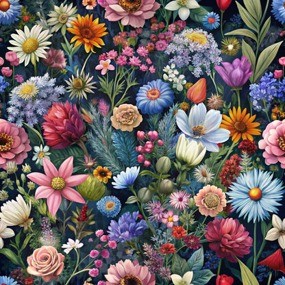 Lush Blooms Pattern 30 Minky Fabric