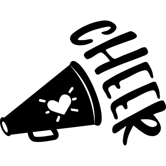 megaphone, heart, love, black and white, monochrome, modern, whimsical, inspirational, motivational, announcement, cheerful, positive message, hand, open hand, gesture, abstract, contemporary, greeting card, encouragement, kindness, communication, expressive, bold design, high contrast, minimalist, youth, trendy, symbolic, uplifting