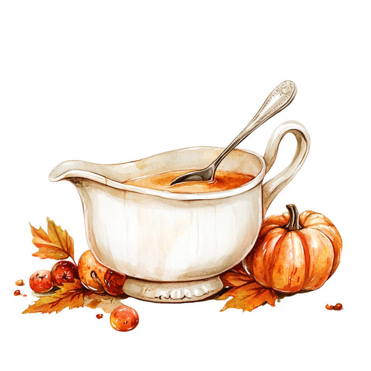 Watercolor Thanksgiving Fabric Panel 33